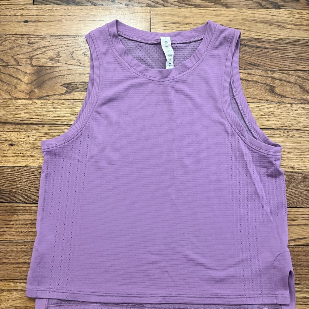 Lululemon Athletica Purple Ribbed Sleeveless Tank Top